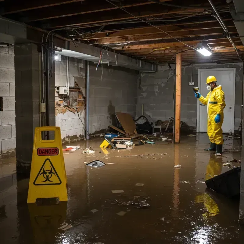 Flooded Basement Electrical Hazard in Brazos County, TX Property