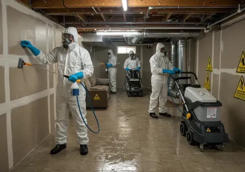 Basement Moisture Removal and Structural Drying process in Brazos County, TX